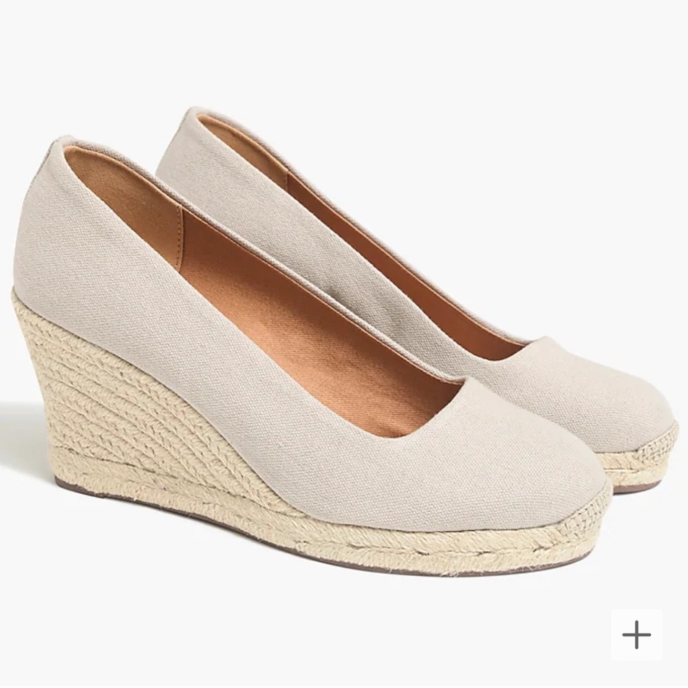 Women's Beige Wedge Espadrilles